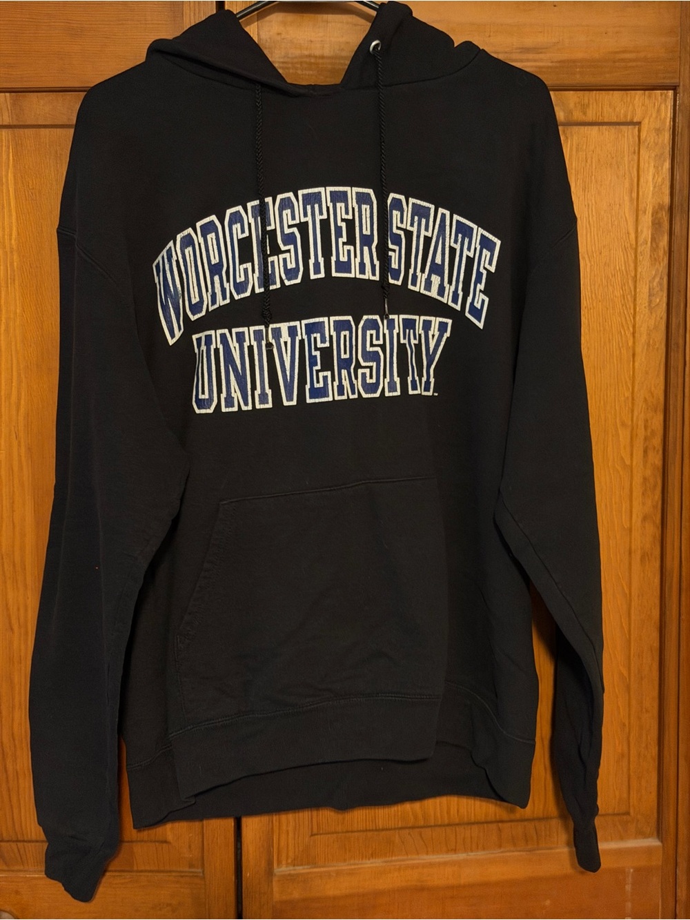 Champion Worcester State University Men's Black Hoodie Sweatshirt